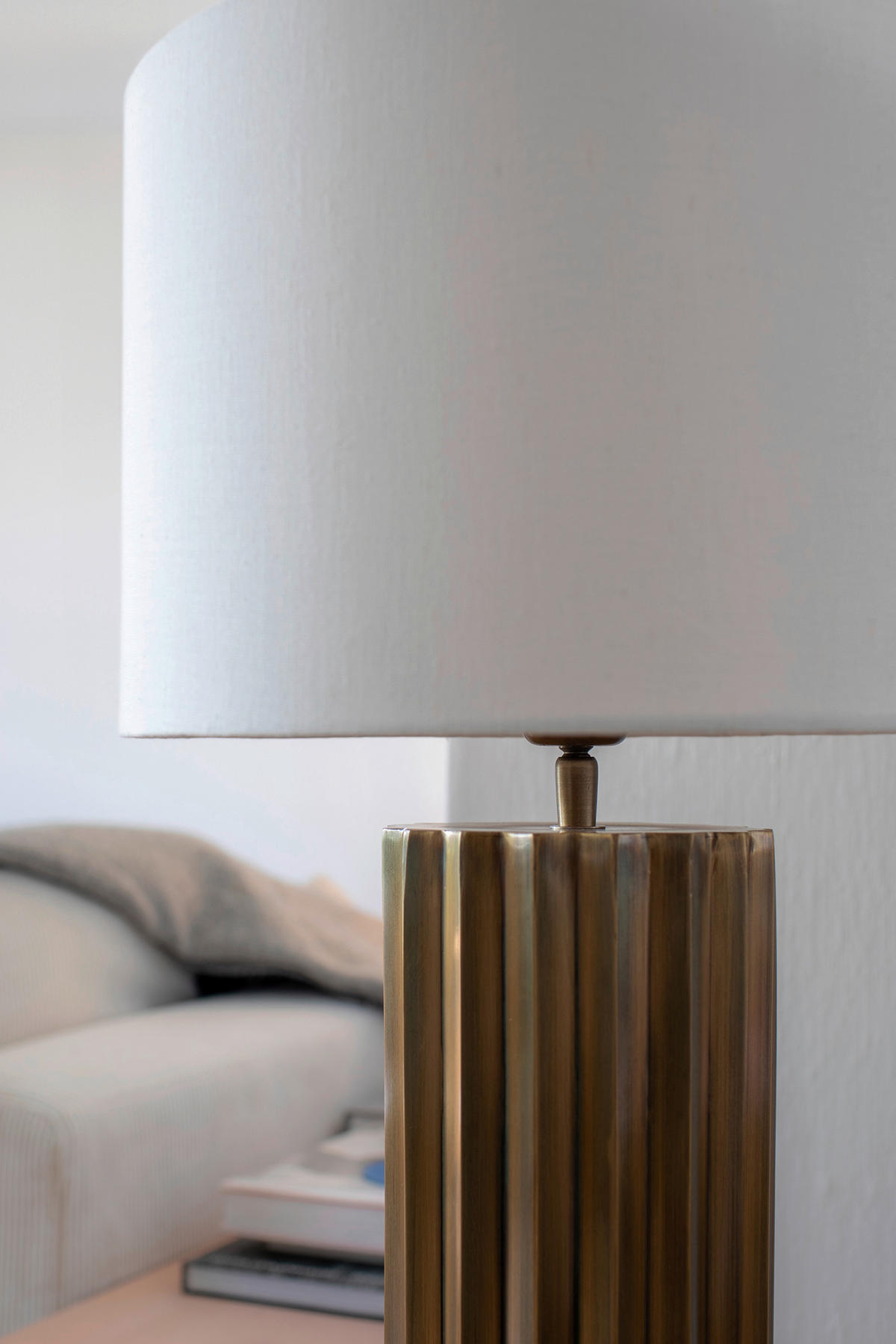 TISCHLEUCHTE 32/60 cm   - Goldfarben, Basics, Textil/Metall (32/60cm) - Markslöjd