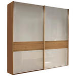 SCHWEBETÜRENSCHRANK in Eichefarben, Champagner - Champagner/Eichefarben, KONVENTIONELL, Glas/Holz (200/217/67cm) - Venda