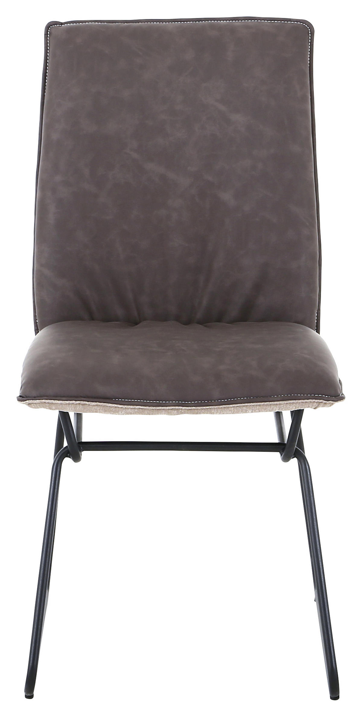 STOLICA  braon       - boja hroma/braon, Dizajnerski, metal/tekstil (47/89/64cm) - Carryhome