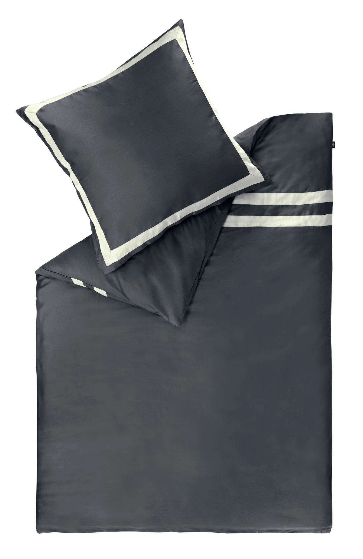 WENDEBETTWÄSCHE Marcel.Remus.Design - Son Vida anthrazit Satin 135/200 cm  - Anthrazit/Weiß, Design, Textil (135/200cm)