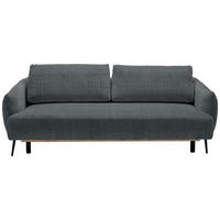 SCHLAFSOFA in Chenille Dunkelgrau  - Dunkelgrau/Schwarz, Konventionell, Textil/Metall (228/75/98cm) - Carryhome