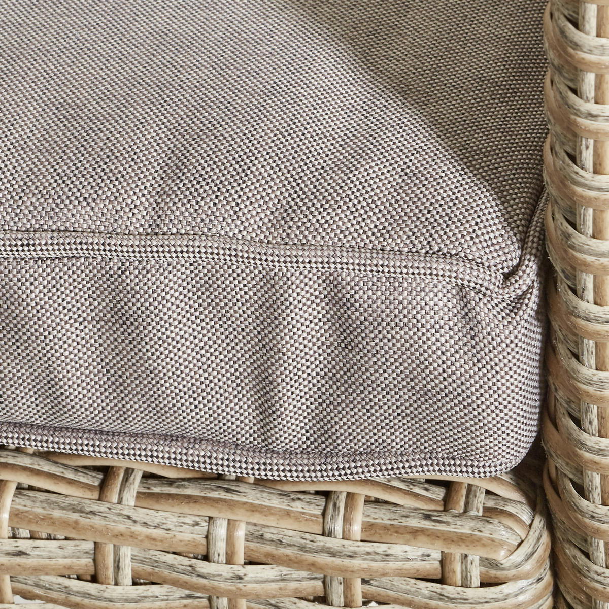 GARTENTISCHGRUPPE beschichtet Stahl  - Braun, MODERN, Kunststoff/Textil - Ambia Garden