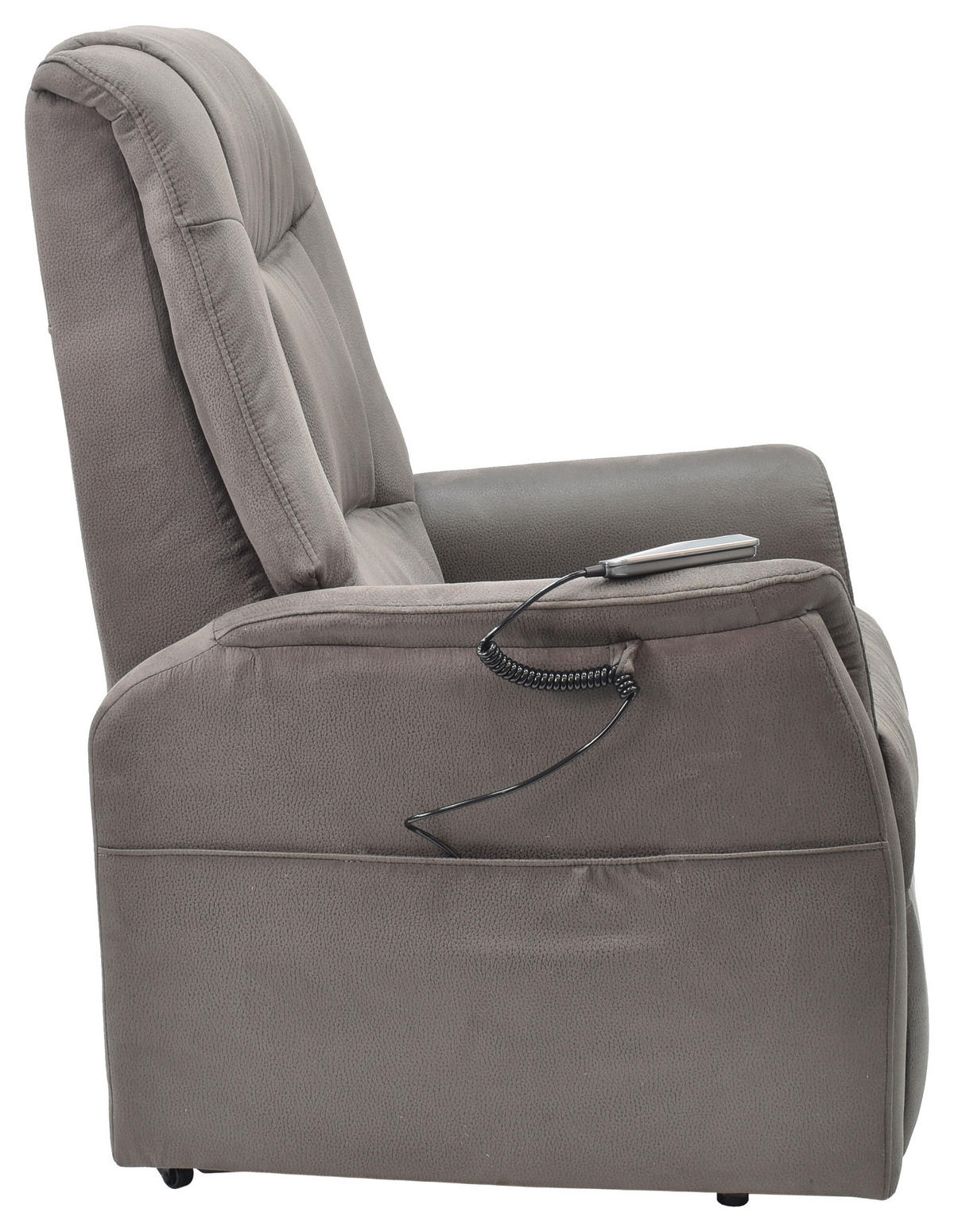 FERNSEHSESSEL  mit Webstoff Dunkelbraun Relaxfunktion, Aufstehhilfe, ausziehbare Fußstütze  - Dunkelbraun, KONVENTIONELL, Textil/Metall (82/111/78/89/175cm) - Cantus