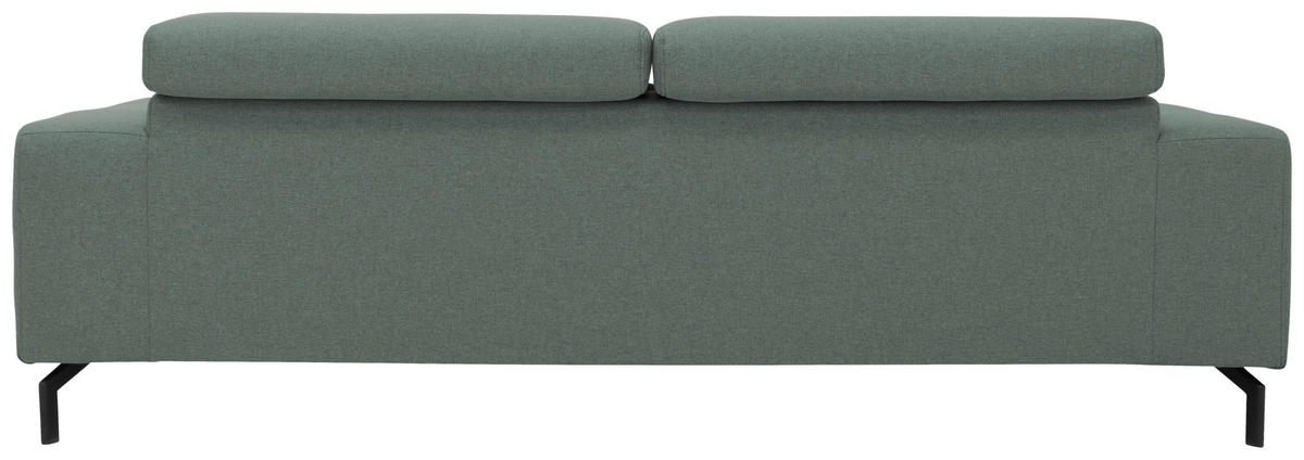 3-SITZER-SOFA in Webstoff Hellblau  - Schwarz/Hellblau, Design, Textil/Metall (238/79/104cm) - MID.YOU