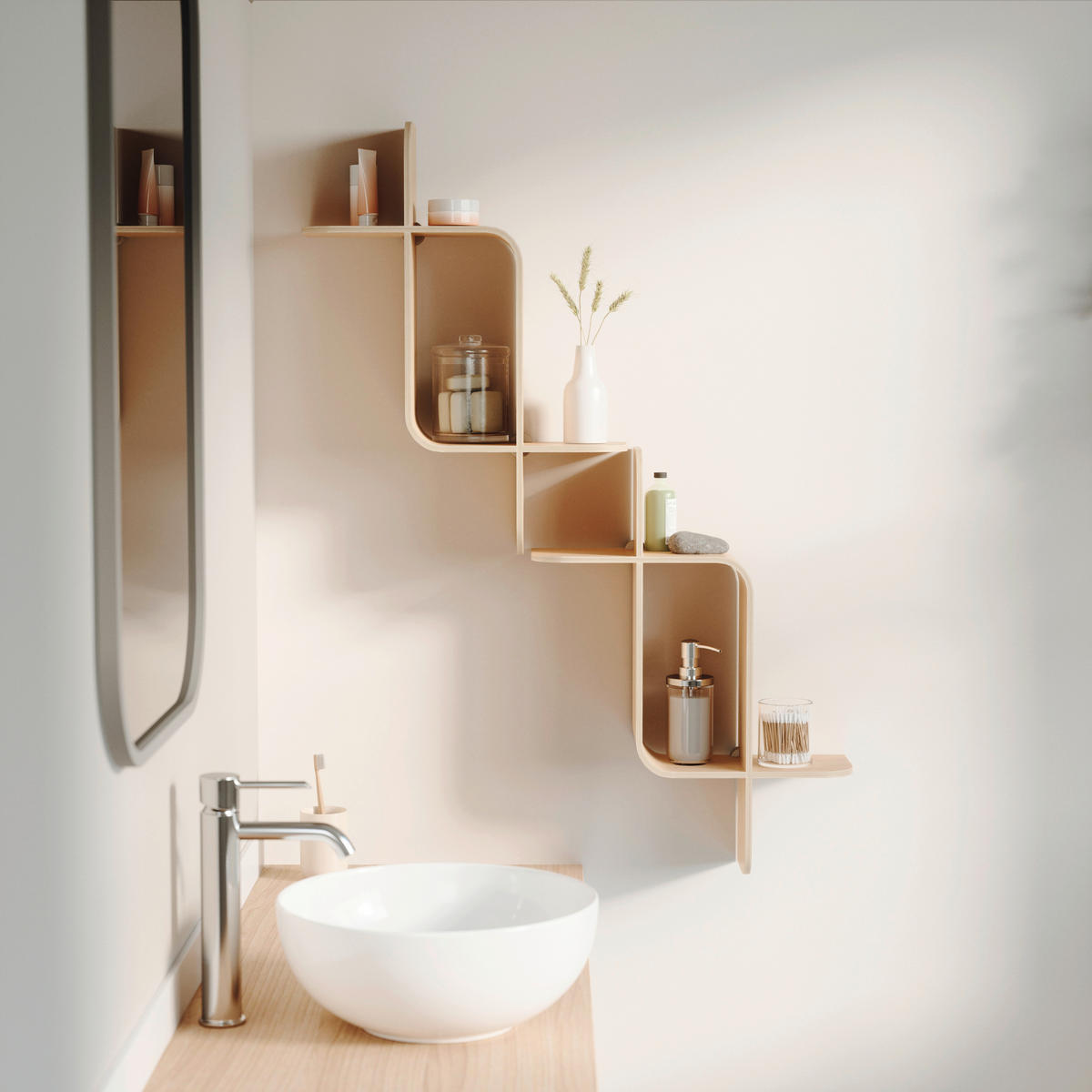 VÄGGHYLLPLAN 15,2/46,9/52,2 cm  - naturfärgad, Design, trä (15,2/46,9/52,2cm) - Umbra
