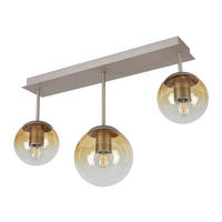 DECKENLEUCHTE    60/16/34,5 cm  - Champagner/Bernsteinfarben, Trend, Glas/Kunststoff (60/16/34,5cm) - Collett's Monde