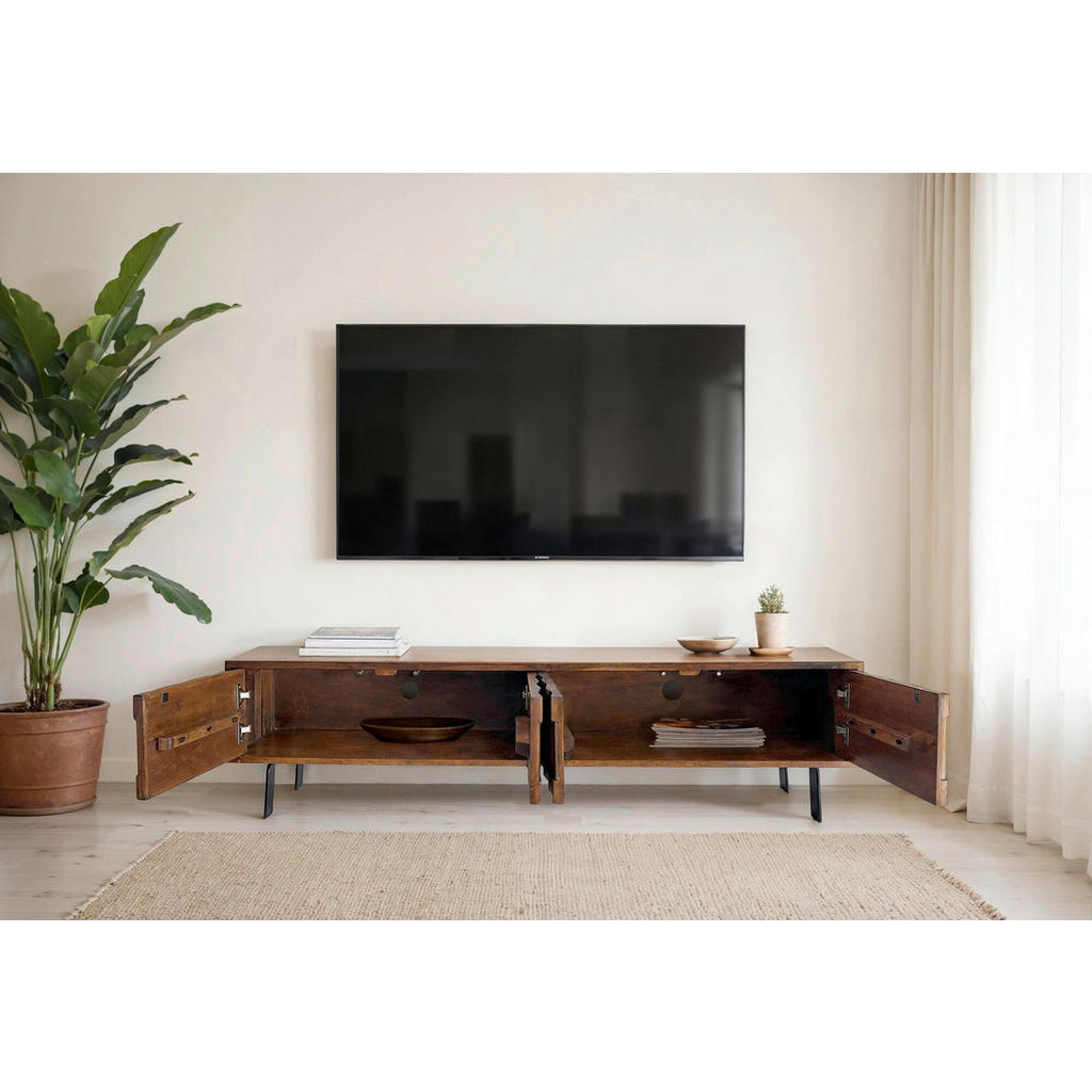 Thumbnail - Livetastic Lowboard, Sheesham, Holz, Sheesham, massiv, 160x40x35 cm, stehend, handgemacht, Wohnzimmer, Wohnwände, Lowboa...