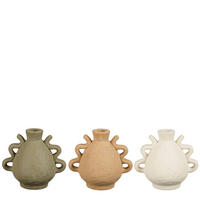 SVEČNIK - bela/temno zelena, Basics, keramika (15/10.5/13.5cm)