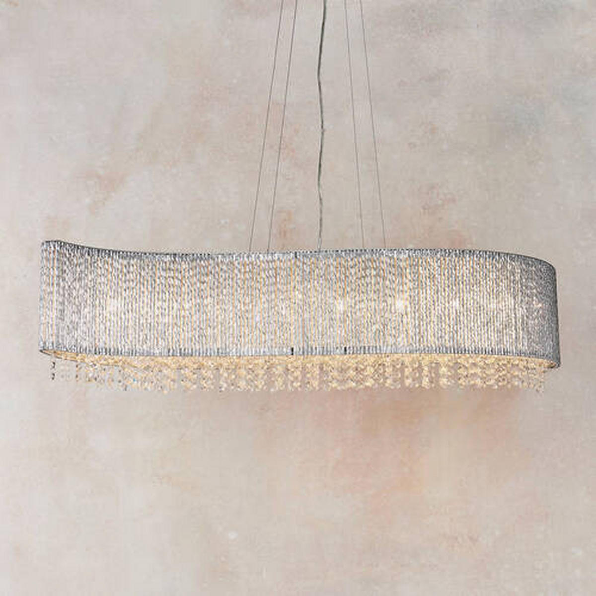 KRISTALL-HÄNGELEUCHTE 112/36/176,5 cm   - Klar/Chromfarben, KONVENTIONELL, Glas (112/36/176,5cm) - ENDON