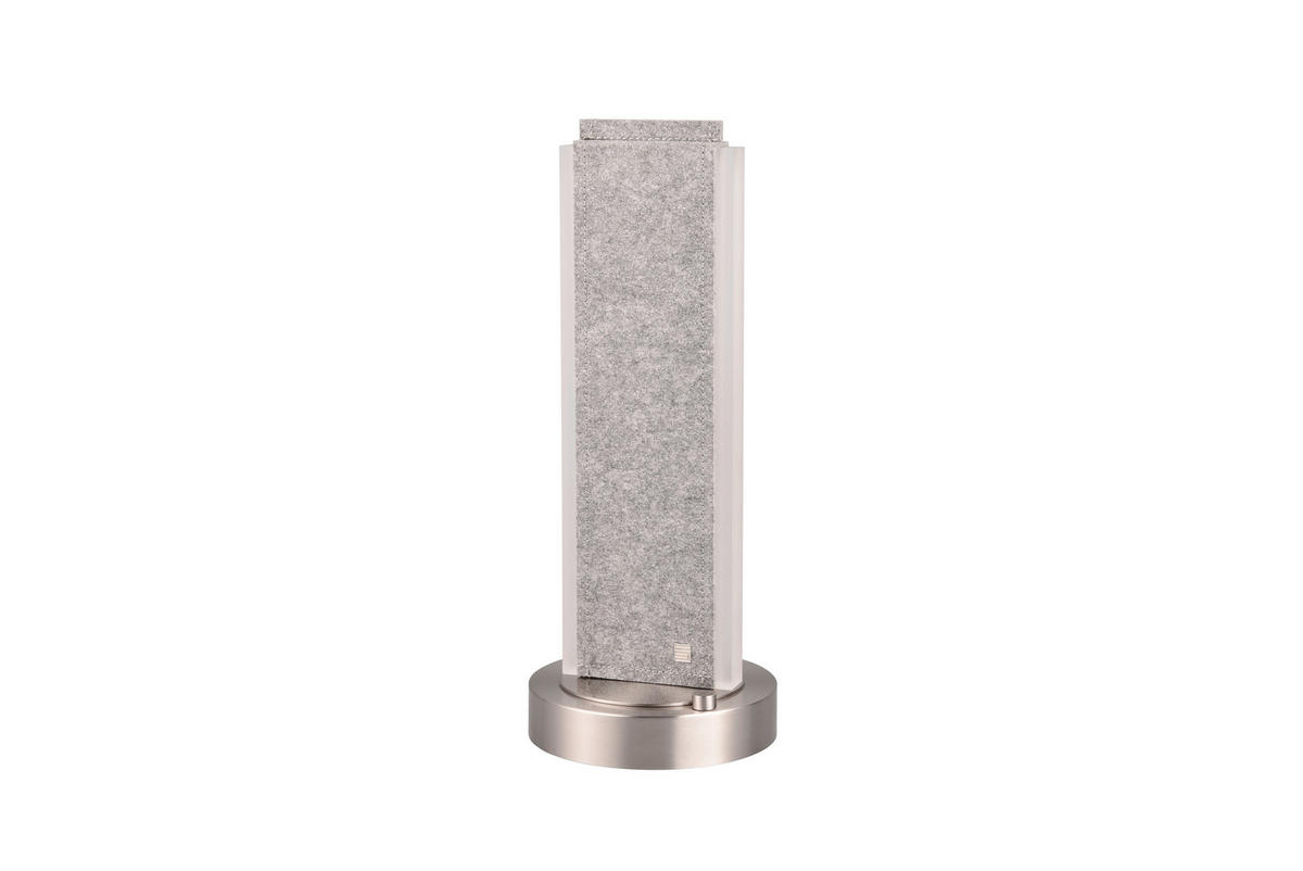 LED-TISCHLEUCHTE 21/51 cm   - Grau/Nickelfarben, Design, Textil/Metall (21/51cm) - Cinque