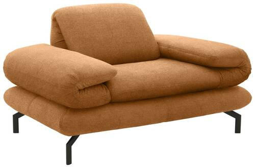 SESSEL Webstoff Messingfarben    - Messingfarben/Schwarz, Design, Textil/Metall (139/83/98cm) - LOOKS by W.Joop