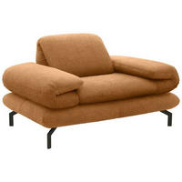 SESSEL in Webstoff Messingfarben  - Messingfarben/Schwarz, Design, Textil/Metall (139/83/98cm) - LOOKS by W.Joop