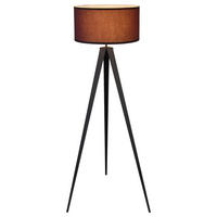 STOJACÍ LAMPA, 45/153 cm  - černá, Trend, kov/textil (45/153cm) - Novel