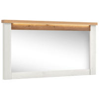 NÁSTĚNNÉ ZRCADLO 110/55/6 cm  - bílá/barvy dubu, Basics, kompozitní dřevo (110/55/6cm) - Landscape