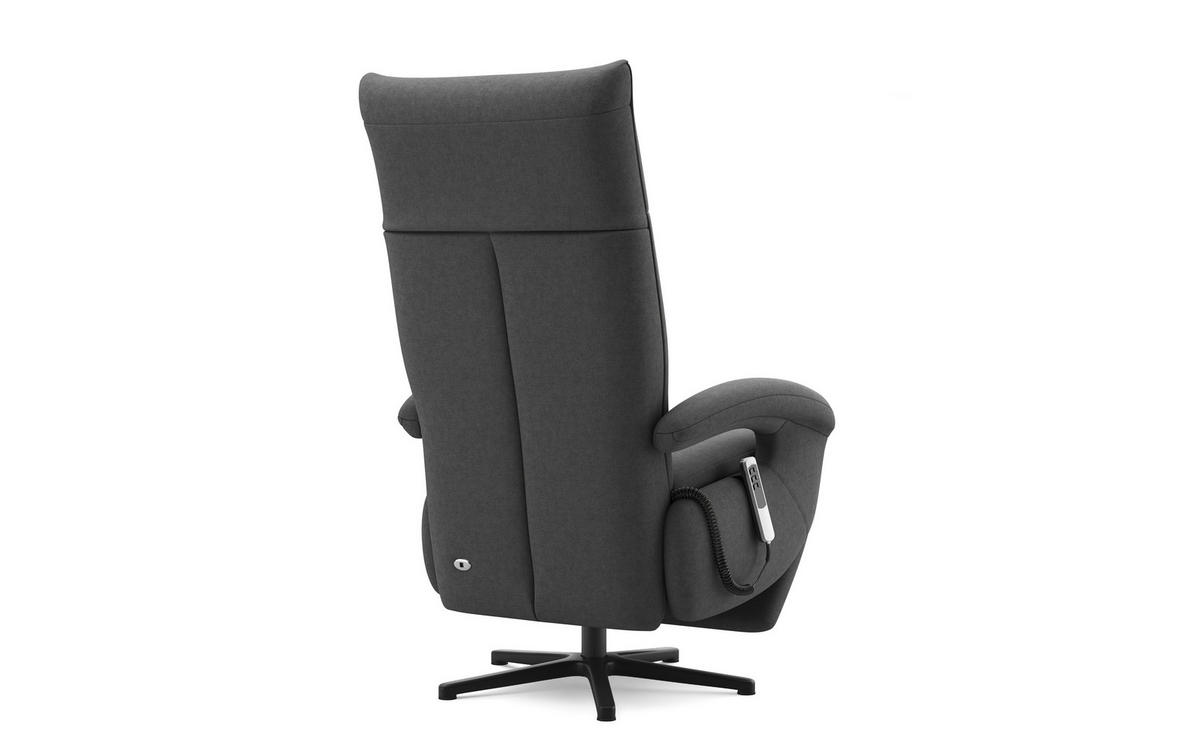 SESSEL in Flachgewebe Dunkelgrau  - Dunkelgrau/Schwarz, Konventionell, Textil/Metall (74/112/82cm) - Sit & More
