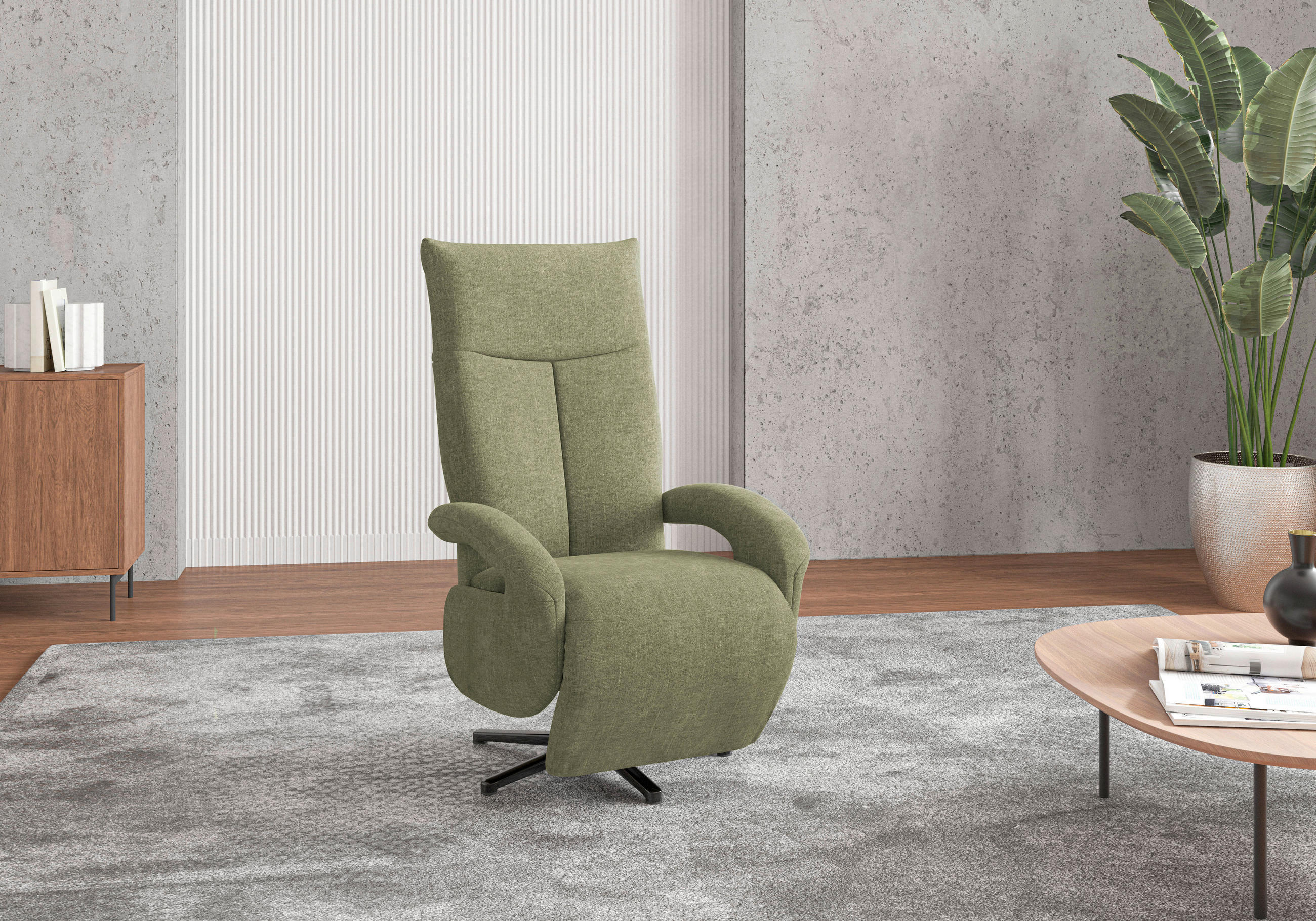 Sit & More KŘESLO, textil, světle zelená