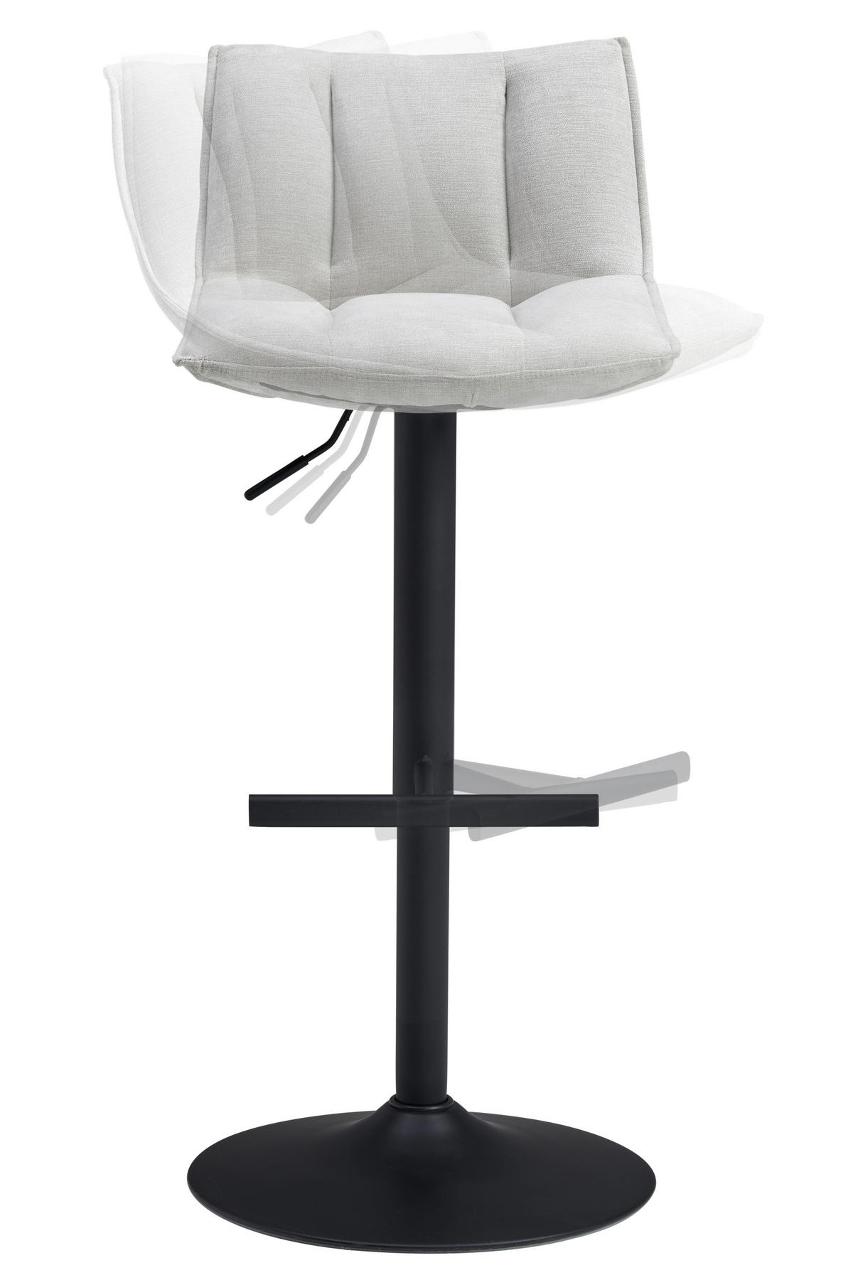 BARHOCKER in Beige  - Beige/Schwarz, MODERN, Textil/Metall (46/87-108/52cm) - MID.YOU