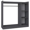 KLEIDERSCHRANK in Anthrazit  - Anthrazit, Design, Holzwerkstoff (124/120/35cm) - MID.YOU