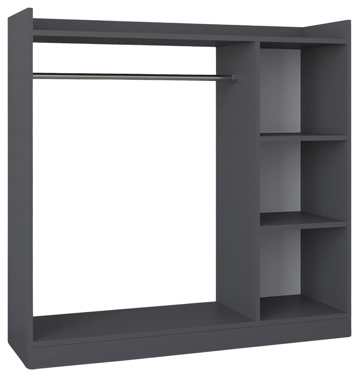 GARDEROB 124/120/35 cm  - antracit, Design, trämaterial (124/120/35cm) - MID.YOU