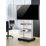 TV-RACK Melamin Schwarz, Silberfarben - Silberfarben/Schwarz, KONVENTIONELL, Metall (70/168/65cm)