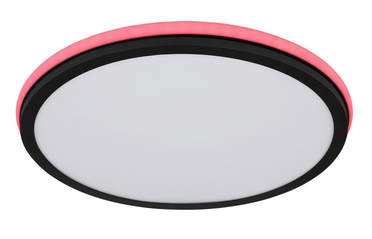 PLAFONIERĂ CU LED - opal/negru, Design, plastic/metal (45/7cm) - Globo