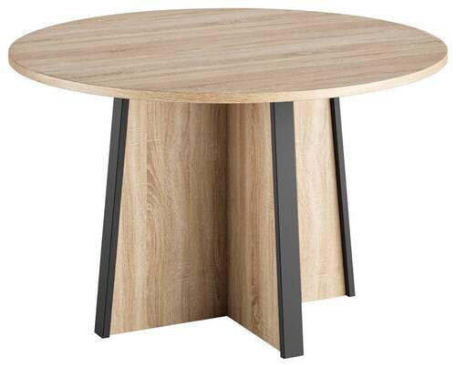 ESSTISCH in Holzwerkstoff 120/120/74 cm  - Eichefarben/Schwarz, MODERN, Holzwerkstoff (120/120/74cm) - MID.YOU