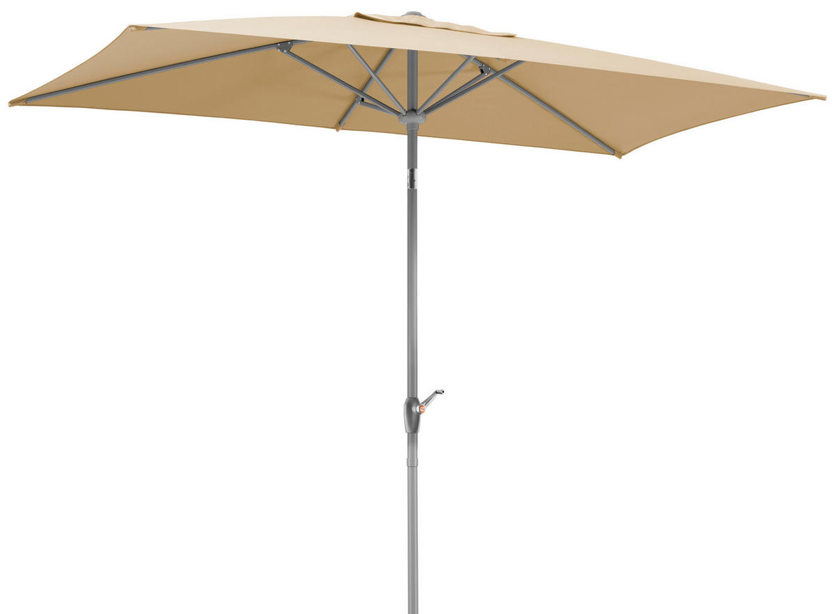 SONNENSCHIRM 300 cm Naturfarben  - Silberfarben/Naturfarben, Basics, Textil/Metall (200/250/300cm) - Schneider