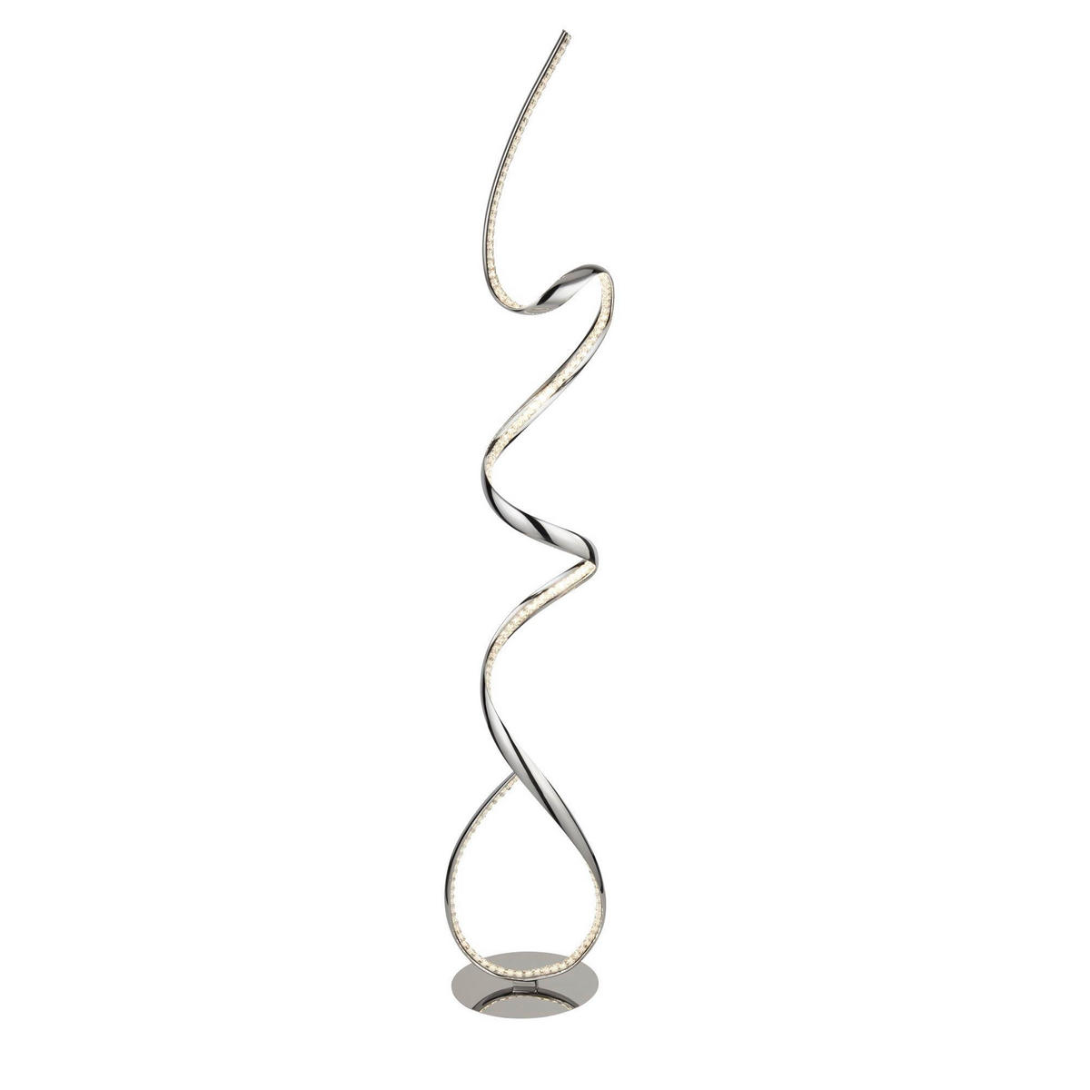LED SVJETILJKA PODNA Twirls  - prozirno/boje kroma, Design, staklo/metal (23/28/147cm)