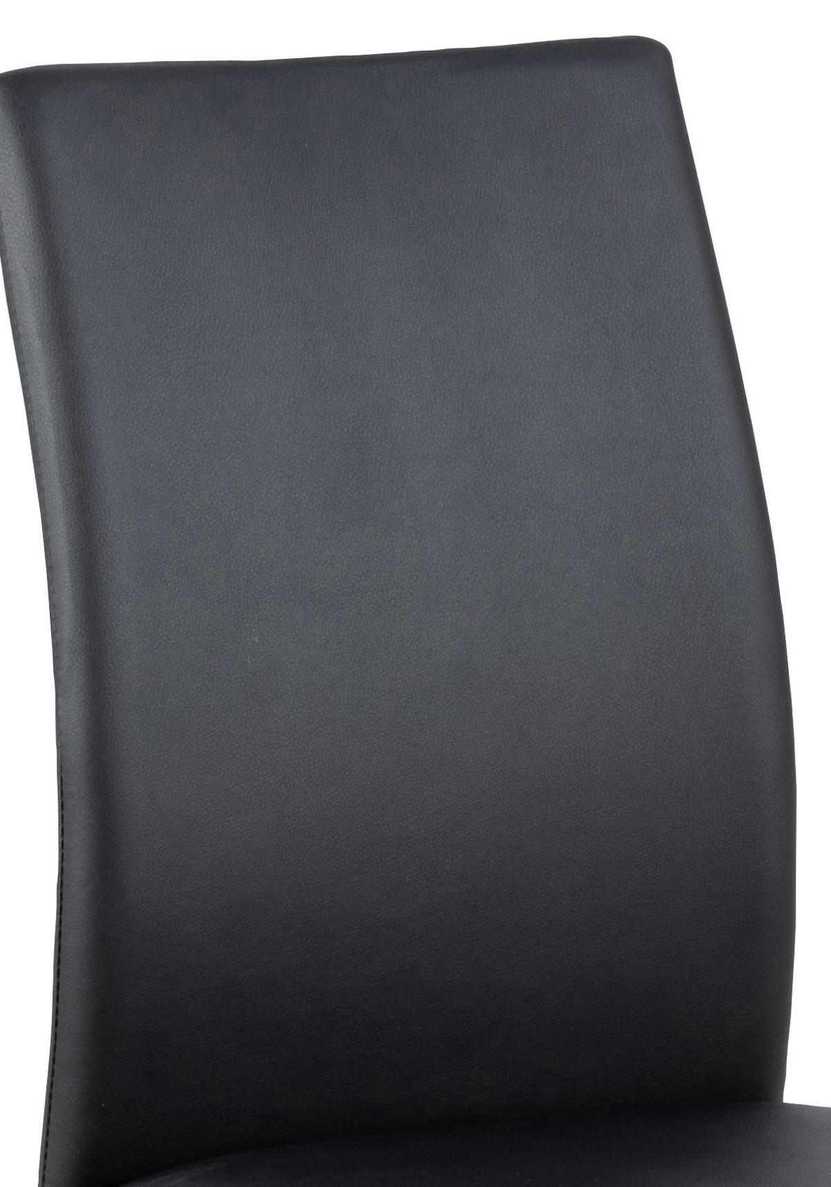 STUHL Lederlook Schwarz  - Schwarz, KONVENTIONELL, Textil/Metall (43,5/92,0/53,0cm) - Livetastic