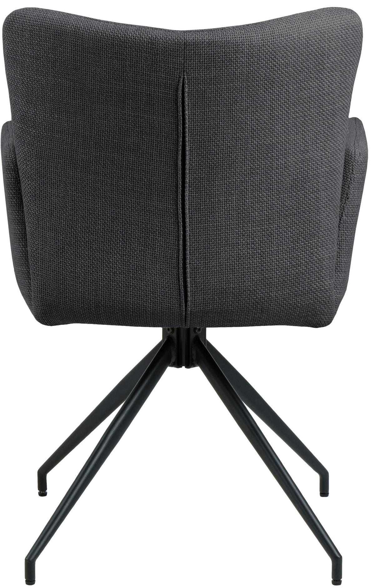 STOLICA S NASLONOM ZA RUKE  tamno siva  tekstil      - tamno siva/crna, Design, tekstil/metal (57,5/86/61,5cm) - MID.YOU