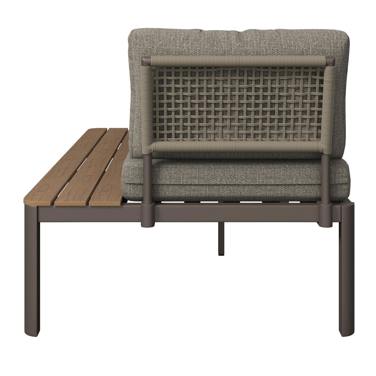 LOUNGEBETT  - Taupe/Naturfarben, Design, Kunststoff/Textil (99/83/151cm) - Amatio