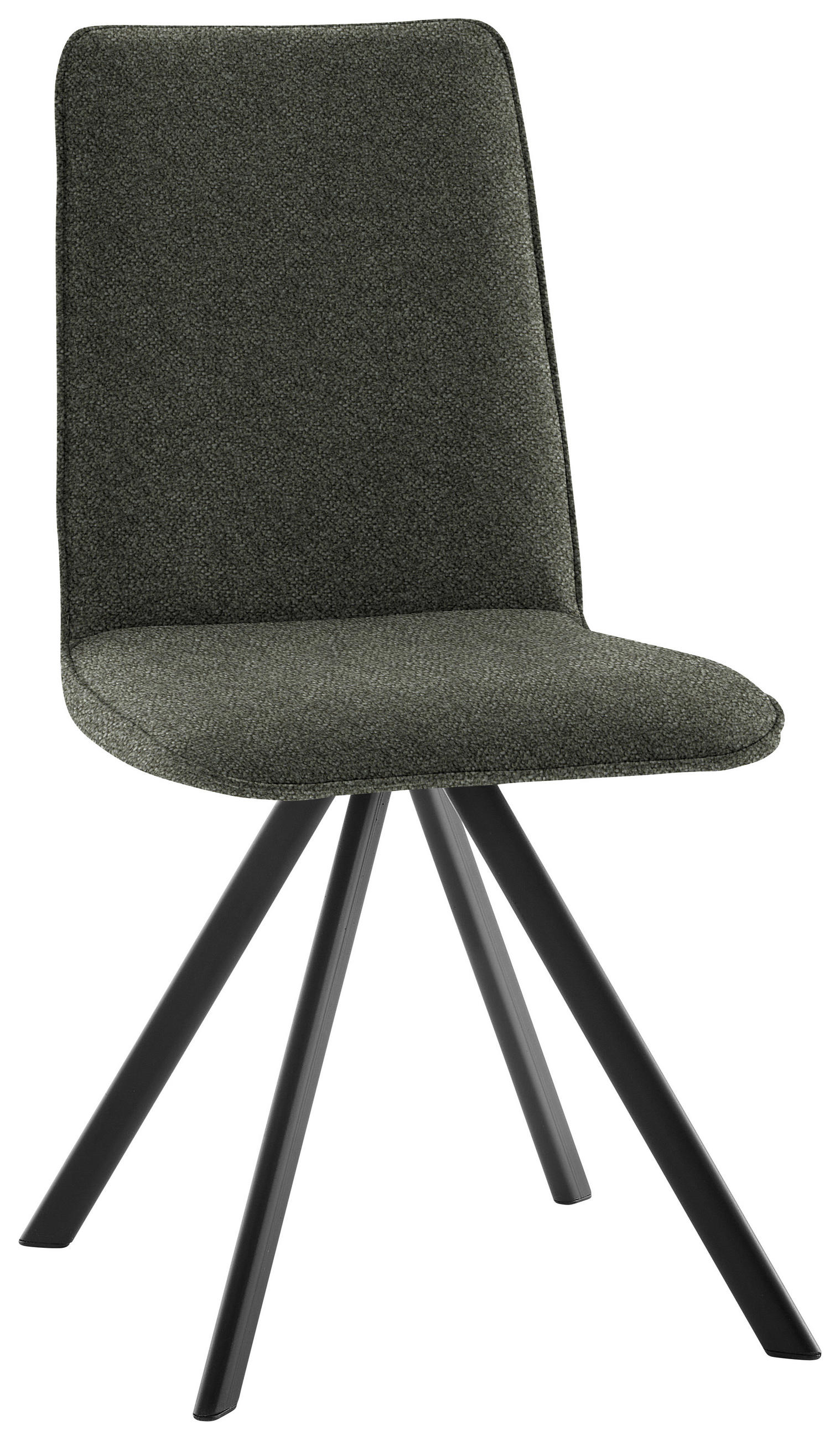STUHL   Webstoff  Grau, Schwarz  - Schwarz/Grau, Design, Textil/Metall (47/92/60cm) - Cantus