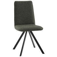 STUHL   Webstoff  Grau, Schwarz  - Schwarz/Grau, Design, Textil/Metall (47/92/60cm) - Cantus
