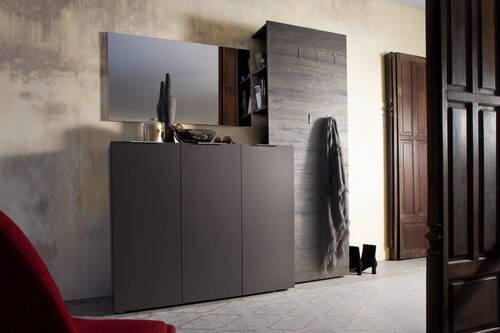 SCHUHSCHRANK  in 120/101/39 cm  - Edelstahlfarben/Anthrazit, Design, Holzwerkstoff/Kunststoff (120/101/39cm) - Carryhome