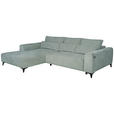 ECKSOFA  in Chenille Hellgrau  222/279 cm  - Hellgrau/Schwarz, KONVENTIONELL, Kunststoff/Textil (222/279cm) - Hom`in