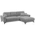 ECKSOFA Grau Webstoff  - Schwarz/Grau, KONVENTIONELL, Kunststoff/Textil (281/189cm) - Carryhome