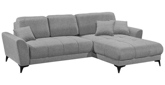 ECKSOFA Grau Webstoff  - Schwarz/Grau, KONVENTIONELL, Kunststoff/Textil (281/189cm) - Carryhome