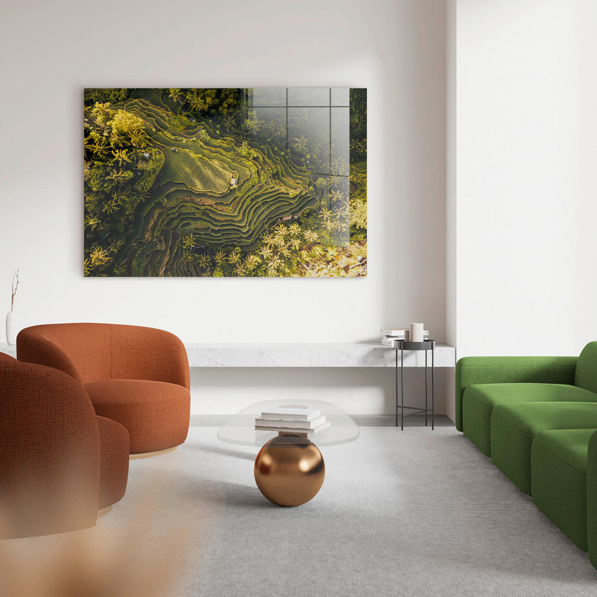 GLASBILD 120/80 cm  - Multicolor, Basics, Glas/Papier (120/80cm)