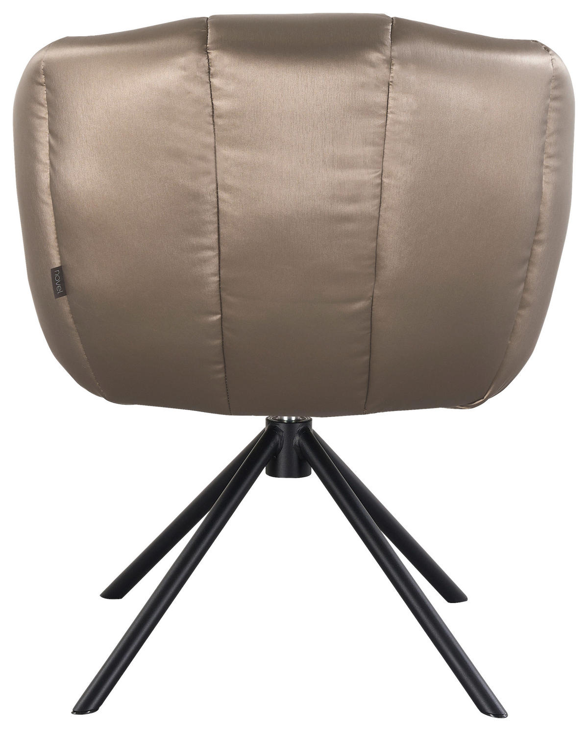 ARMLEHNSTUHL  Sitzfläche 360° drehbar Webstoff  - Taupe/Schwarz, Design, Textil/Metall (67/79/64cm) - Novel