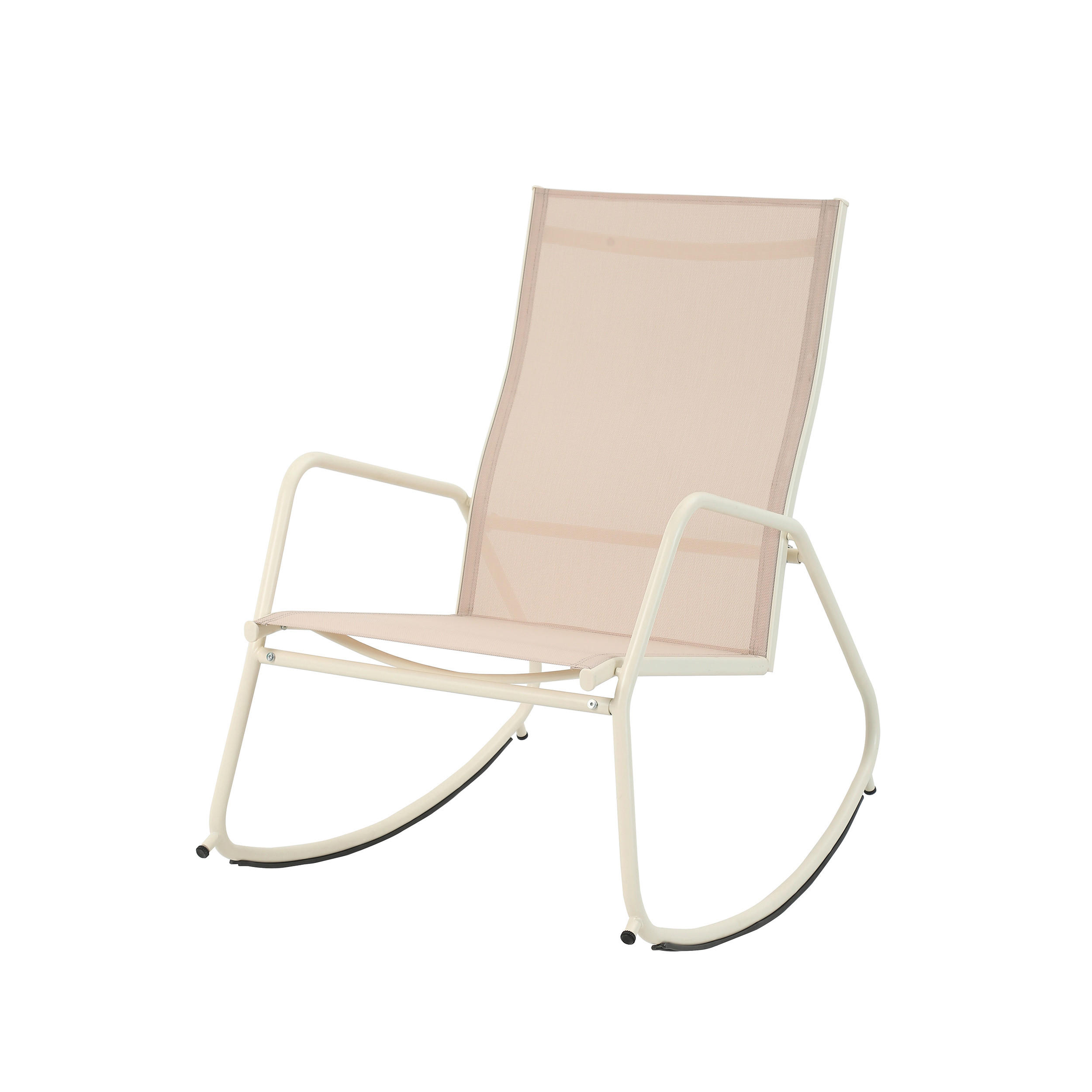 LOUNGESESSEL Beige Stahl  - Beige, MODERN, Textil/Metall (68.5/97/91cm)