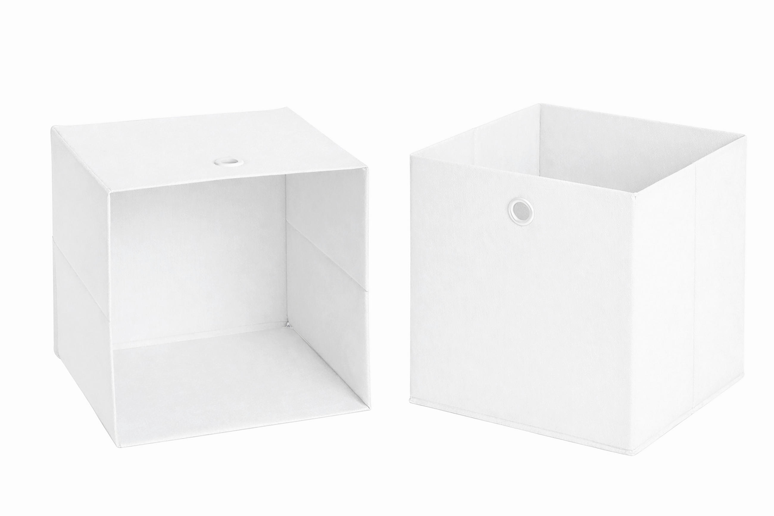 FALTBOX - Weiß, MODERN, Textil (32/32/32cm) - MID.YOU