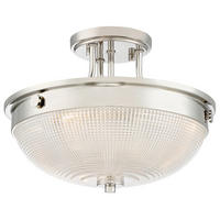 STROPNÉ SVIETIDLO, 32.7/24.6 cm  - niklová, Konventionell, kov/sklo (32.7/24.6cm) - Elstead Lighting