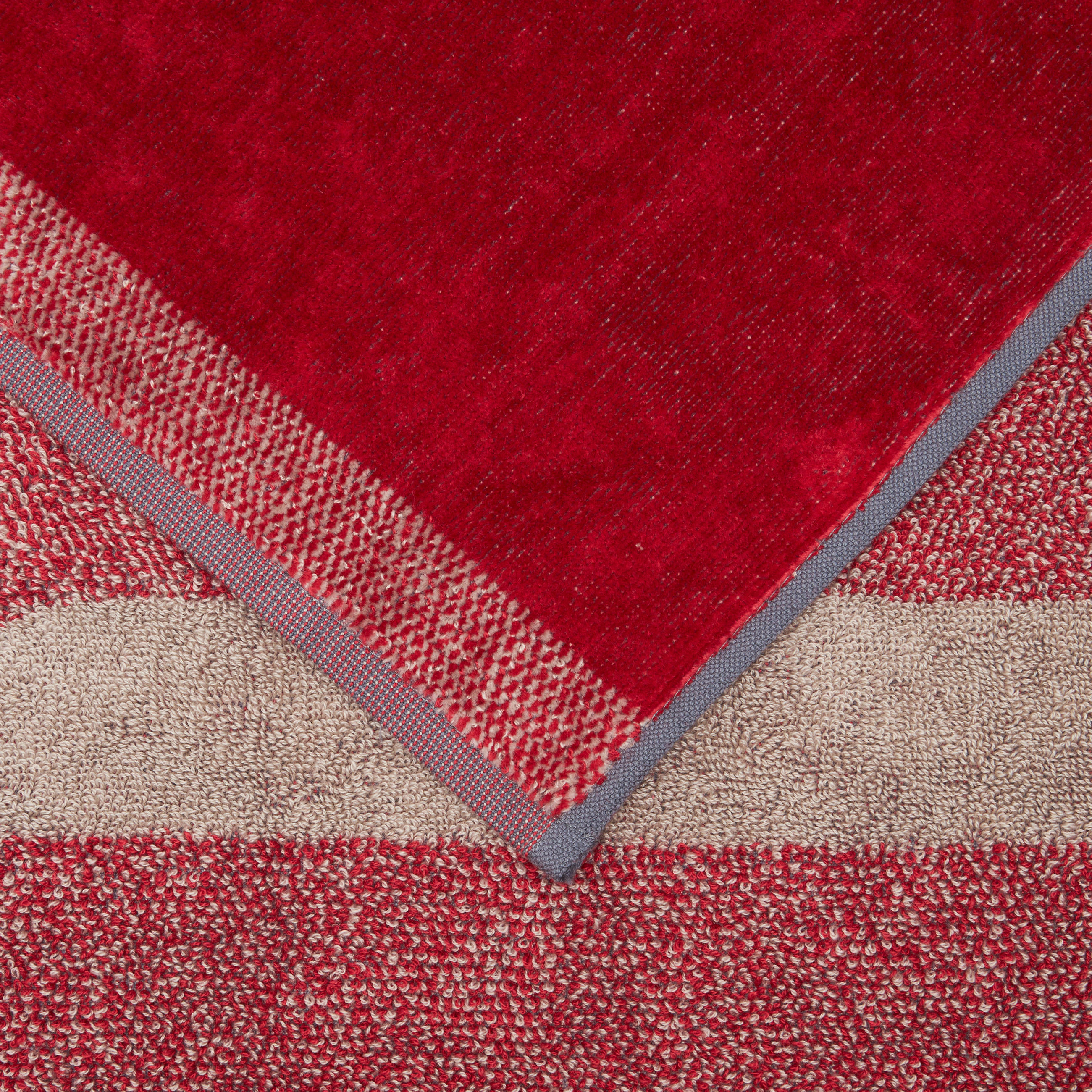 STRANDTUCH SMILE Rot 95/180 cm - Rot, Basics, Textil (95/180cm) - Diesel