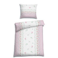 BETTWÄSCHE 2-teilig Seersucker 140/200 cm  - Rosa, Design, Textil (140/200cm) - Florella