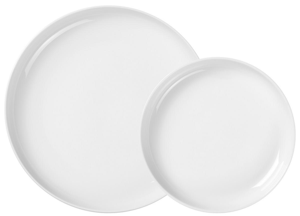 KOMBISERVICE Weiß OSLO SNØ 8-teilig 4 Personen  - Weiß, Design, Keramik - Novel