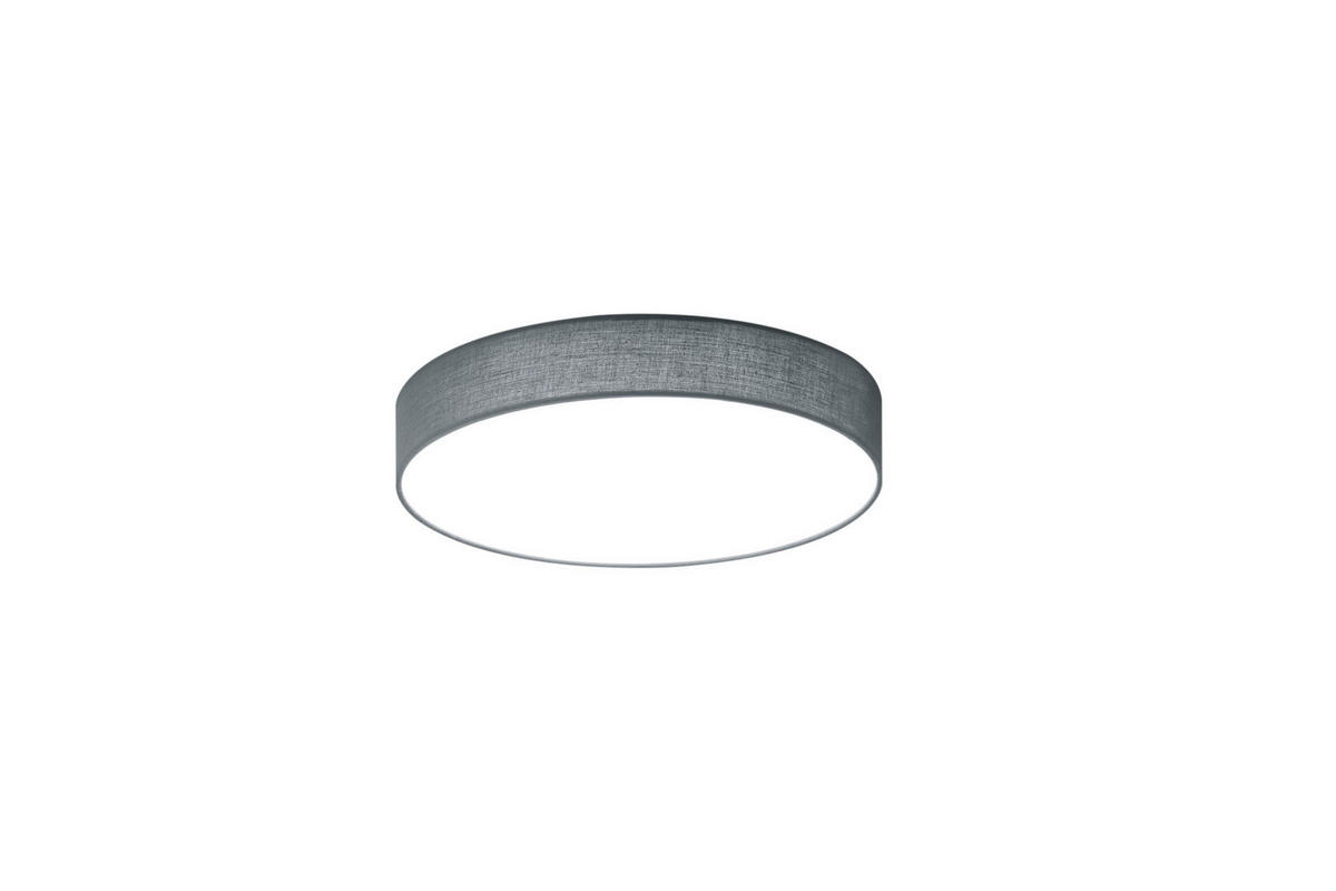 LED-DECKENLEUCHTE  40/10,5 cm    - Grau/Nickelfarben, Konventionell, Textil/Metall (40/10,5cm) - Trio Leuchten