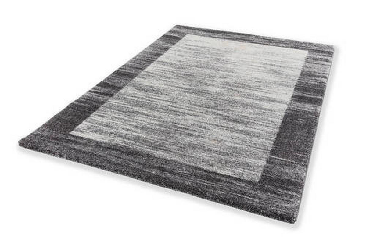 WEBTEPPICH 80/150 cm Savona Grau, Silberfarben, Weiß  - Silberfarben/Weiß, KONVENTIONELL, Textil (80/150cm) - Novel