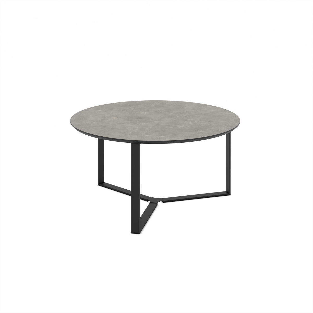 COUCHTISCH 80/80/45 cm rund Dunkelgrau  - Dunkelgrau/Schwarz, Design, Holzwerkstoff/Metall (80/80/45cm) - Livetastic