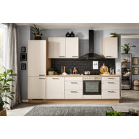 KÜCHENBLOCK XO 8  in Grau, Eichefarben  - Edelstahlfarben/Alteiche, Design, Holzwerkstoff/Metall - Xora