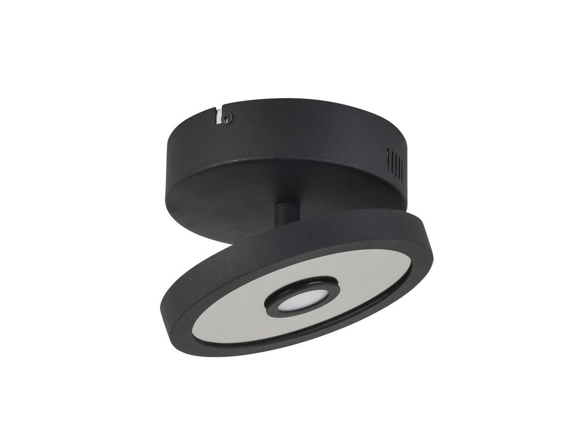 LED-STRAHLER 17/10 cm   - Schwarz, LIFESTYLE, Kunststoff/Metall (17/10cm) - Novel